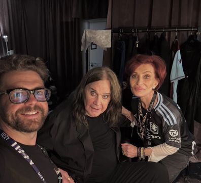 Jack Osbourne, Ozzy and Sharon Osbourne.