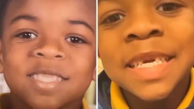 TikTok user manirenae shows how school photographer Photoshopped two teeth on son