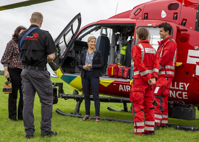 Sophie spoke to staff and volunteers at the visit.