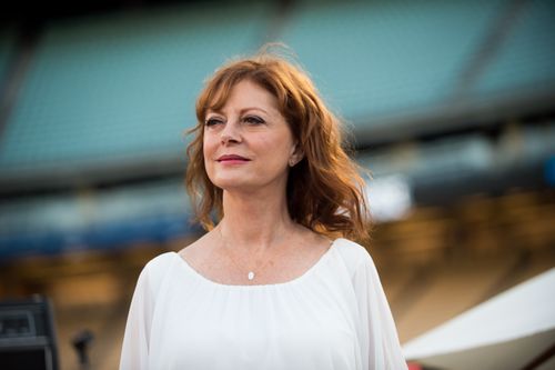 Actress Susan Sarandon attends Clayton Kershaw's 4th annual 'Ping Pong 4 Purpose Celebrity Tournament' at Dodger Stadium on August 11, 2016 in Los Angeles, California.  