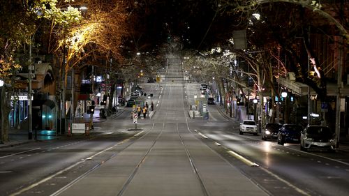 Collins Street after 8pm last night