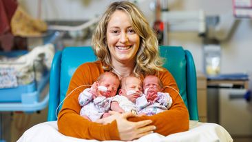 Brooke Holcroft welcomed her triplets Lilliana, Robert and Primrose Holcroft