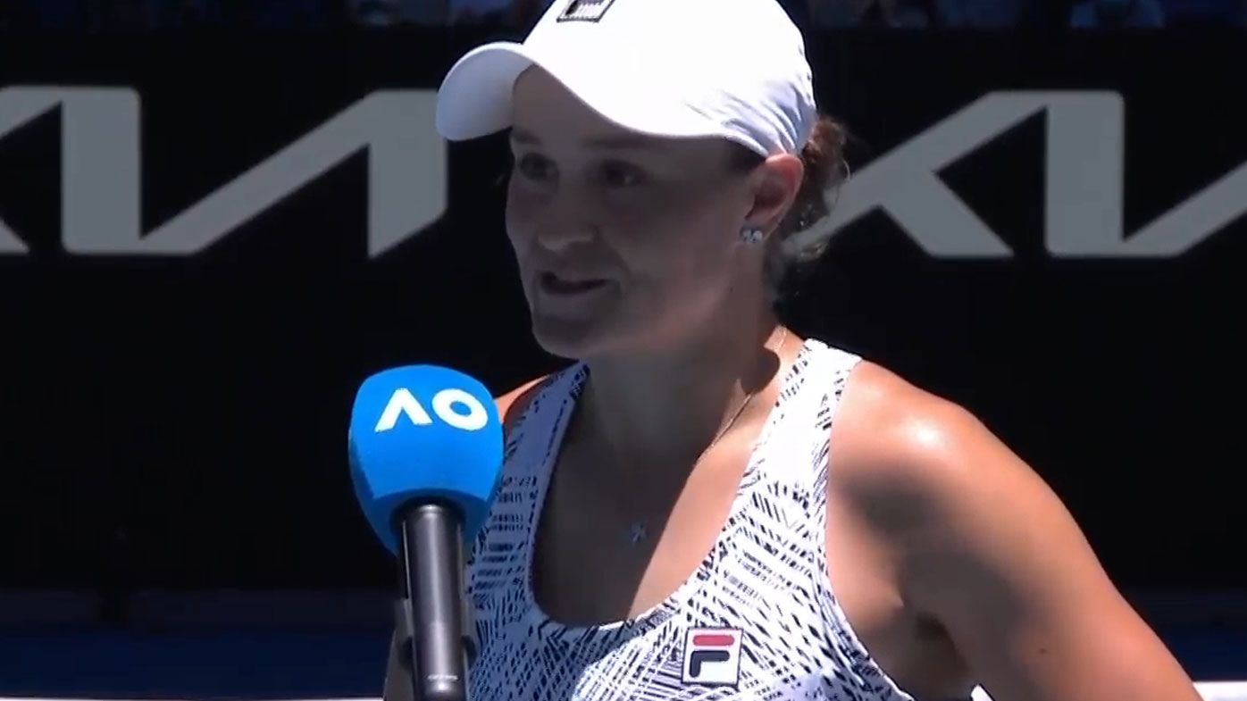 Barty's emotional tribute to Aussie tennis icon