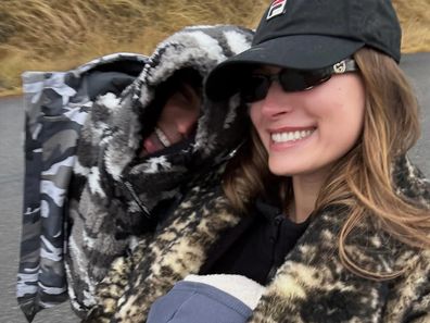 Hailey Bieber with Justin Bieber and son