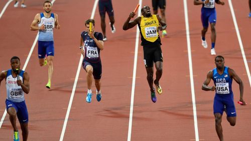 Usain Bolt pulled up injured in the race. (AFP)