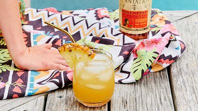 Pineapple rum cocktail