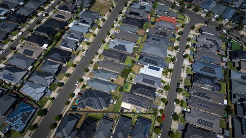 The Jordan Springs development in Sydney's west features solar panels on many of its homes.