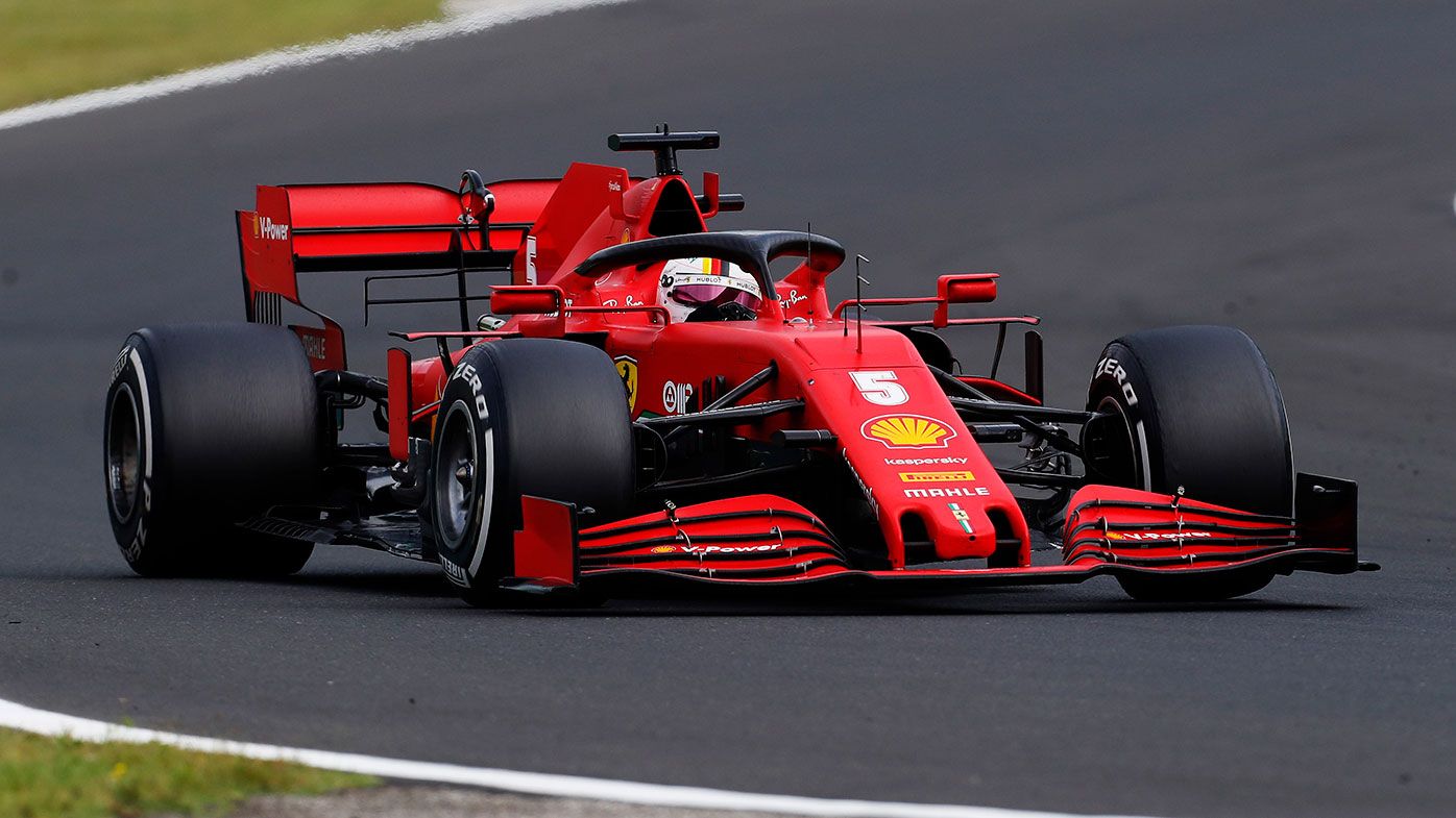 Sebastian Vettel in action at the Hungarian Grand Prix.
