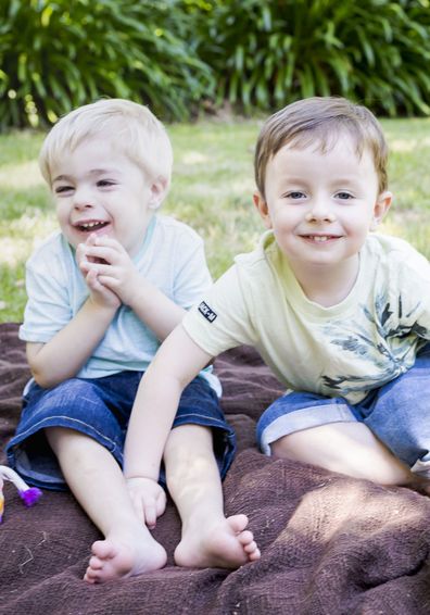 Twins Lucas and Dominic Tiefel, from Orange.