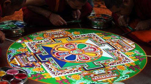 Toddler destroys Buddhist monks' mandala