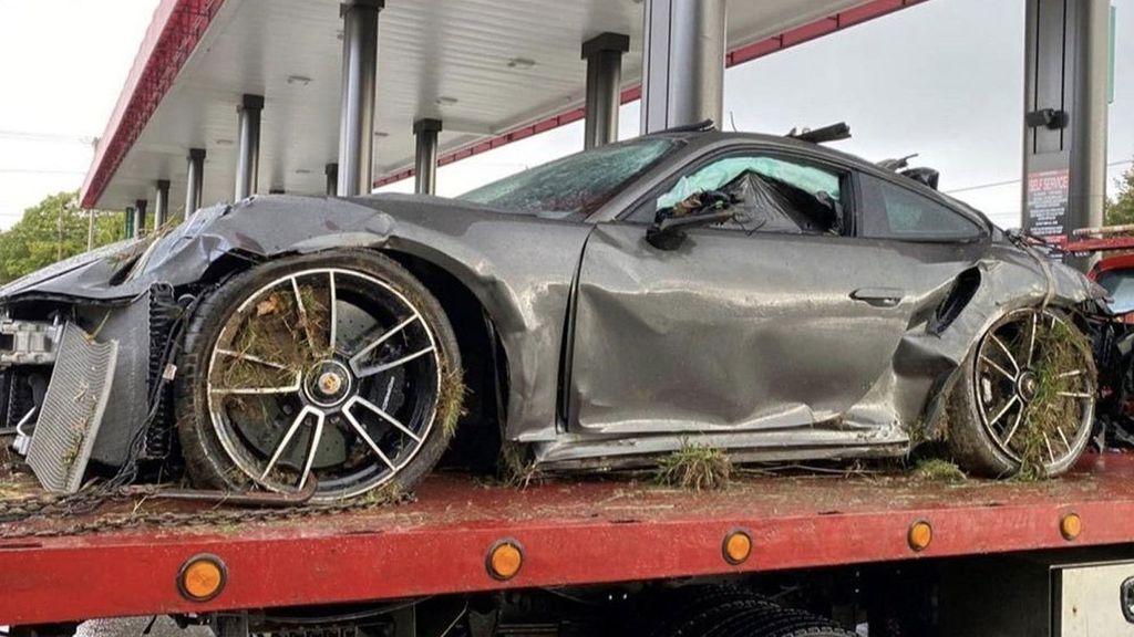 NFL Superstar Myles Garrett In Single-Car Crash, Videos Shows Mangled  Porsche