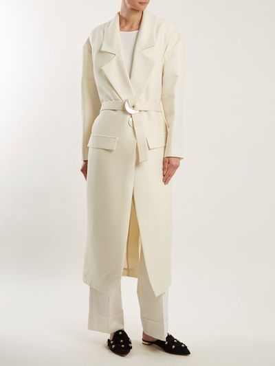 <a href="https://www.matchesfashion.com/au/products/Albus-Lumen-Elle-wool-and-silk-blend-coat-1178045" target="_blank" draggable="false">Albus Lumen Elle Wool and Silk-Blend Coat, $1,180</a>