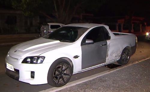 The stolen vehicle sustained damage in the crash. (9NEWS)
