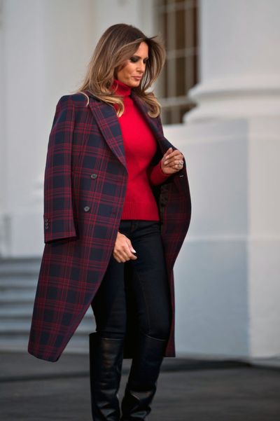 Melania Trump in Calvin Klein, November 2017.