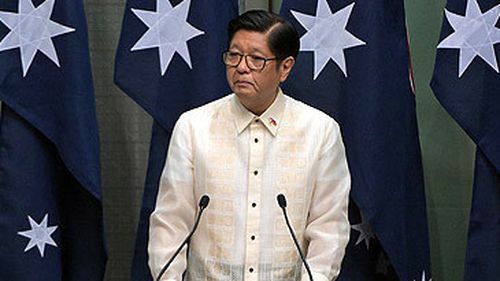 Il presidente delle Filippine Ferdinand Marcos Jr al Parlamento australiano (Getty)
