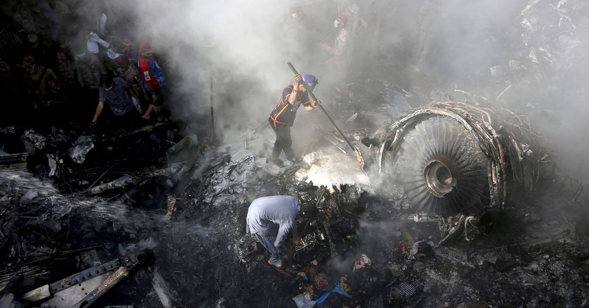 Pakistan Airlines plane crash: At least two of the 98 on board survive ...