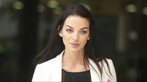 Seven Network reporter Laura Banks "hunted" Mehajer, who slammed a car door on her arm. (AAP)