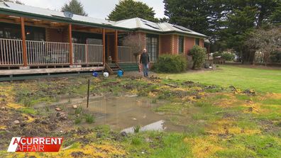 Grandfather Robert Chappell's botched backyard.