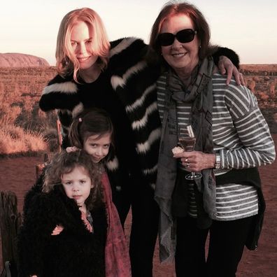 Nicole Kidman with her late mum and two of her daughters.