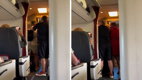 Passenger kicked off flight from Townsville to Sydney.