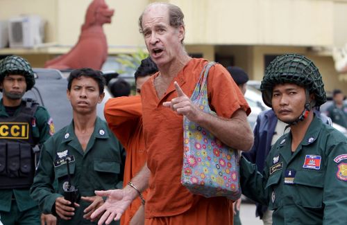 Australian filmmaker James Ricketson has been sentenced to six years in a Cambodian jail for spying.