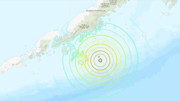 A tsunami warning was issued for South Alaska, the Alaska Peninsula and the Aleutian Islands.