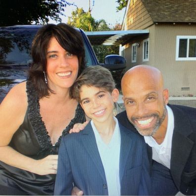 Cameron Boyce with his parents Victor Boyce and Libby Boyce.