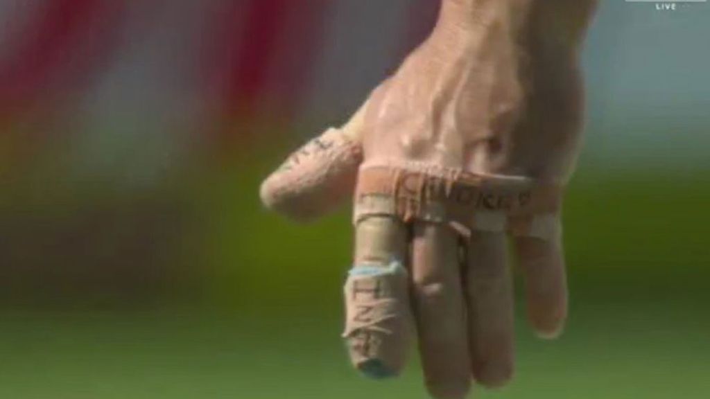 David Warner Ball Tampering Case The Secret Message Behind David Warner S Hand Tape