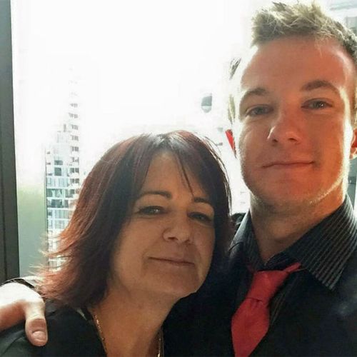 Danny Westwood with his mother Karen Triffett.