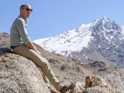 In this Oct. 2019 handout photo provided by Kensington Palace and released on Tuesday, Dec. 31, 2019, Britain's Prince William sits at a glacier in the Hindu Kush mountain range, situated in the Chitral District of Pakistans Khyber-Pakhtunkwa Province. Prince William is kick-starting 2020 with a new drive to dispel the current pessimism around the environment and replace it with fresh optimism and action, by announcing The Earthshot Prize: an ambitious set of challenges initiating global, cross-