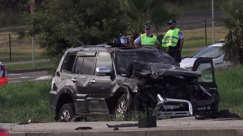 The black Mitsubishi Pajero hit a second passenger car a short time after the police pursuit was called off.