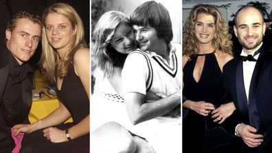 Tennis romances of the past, Lleyton Hewitt and Kim Clijsters, Chris Evert and Jimmy Connors, Brooke Shields and Andre Agassi