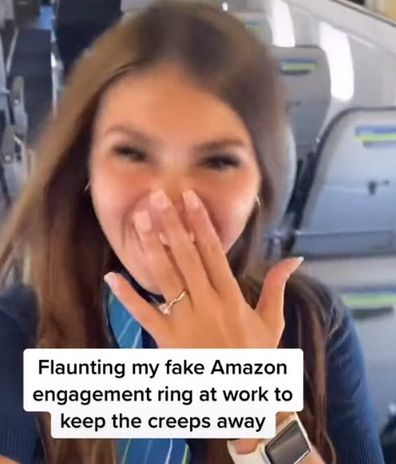 Flight attendant fake ring