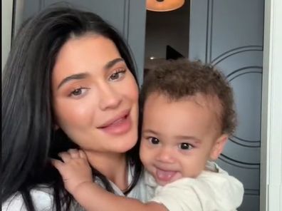 Kylie Jenner and son Aire.
