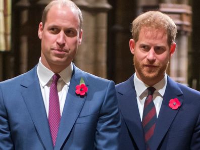 Prince William Prince Harry Westminster Abbey Remembrance Day service 2018