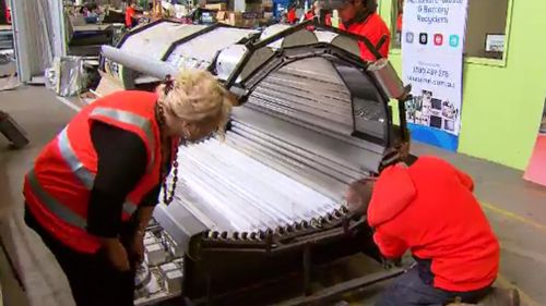 The solariums were dismantled in Melbourne's north. (9NEWS)