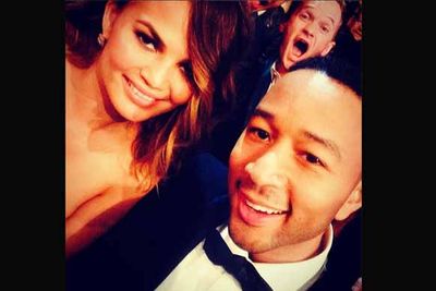 @chrissyteigen: "One can only be so lucky to get a NPH photobomb"