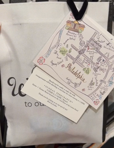 Bride makes the cutest wedding welcome bags for her guests using supplies from Etsy