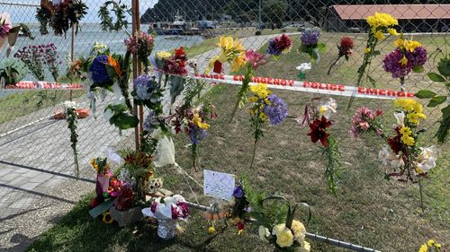 Tributes for the victims in Whakatane.