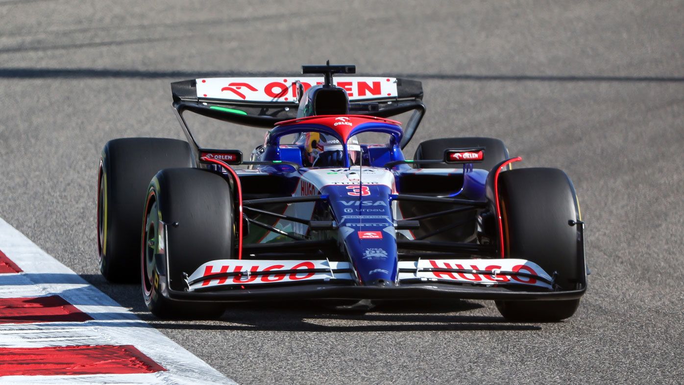 Daniel Ricciardo on track during a practice session in Bahrain.