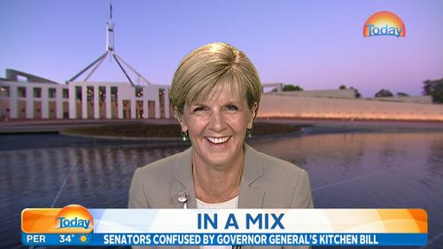 Ms Bishop's ploy worked, avoiding any further questions on the appliance. (9NEWS)