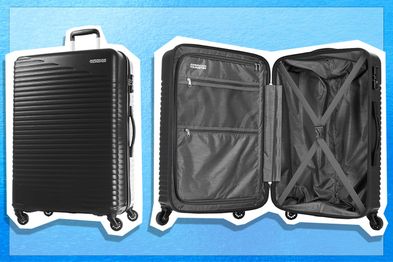 9PR: American Tourister Sky Park Hardside Spinner Suitcase, Black