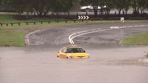 In Queensland, three flood warnings are in place as storms continue to bear down on the state. (9NEWS)
