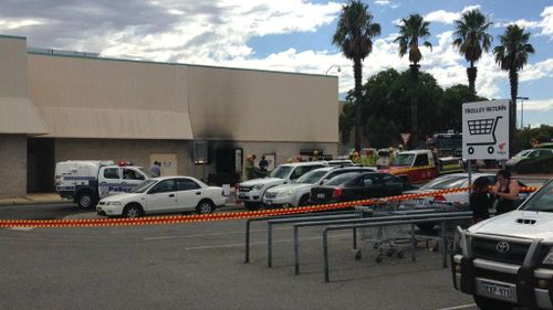 Emergency services attend the scene of an explosion at Morley. (9NEWS)