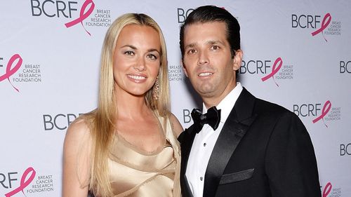 Vanessa Trump, the wife of Donald Trump Jr, has been taken to a New York hospital after a suspicious letter containing an unidentified white powder was sent to her home (Photo by Evan Agostini/Invision/AP).