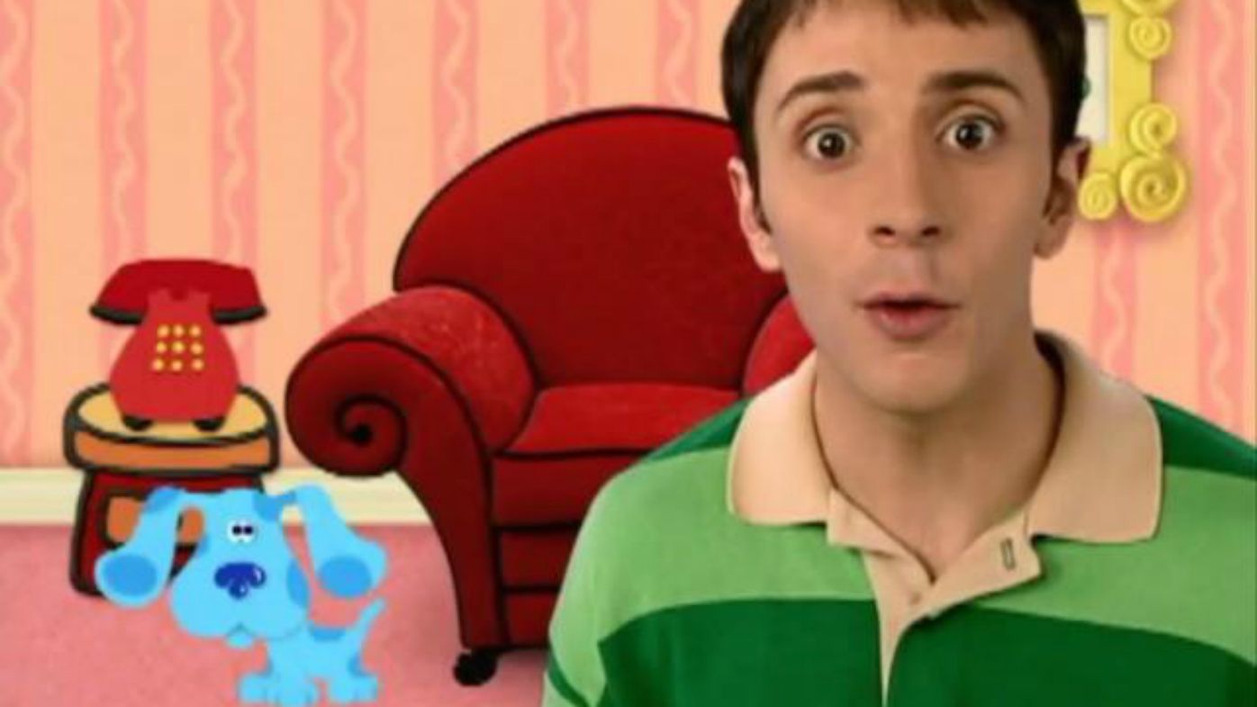 Steve Burns was the host of Blue's Clues from 1996-2002. Image Nickelodeon