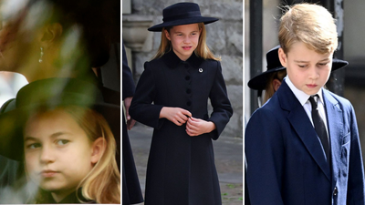 Prince George and Princess Charlotte farewell their 'gan-gan'