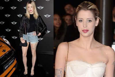 Left: At the world premiere of the new MINI, London, England.<br/><br/>Right: At <i>'The Hunger Games: Catching Fire</i> premiere in London.