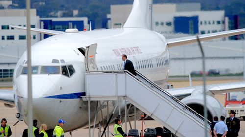 Jet hitch for Abbott before trade trip