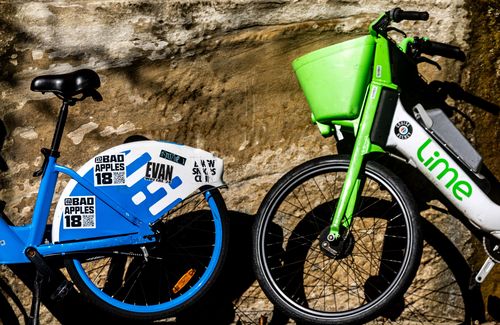 E-Bikes in Walsh Bay, Sydney.